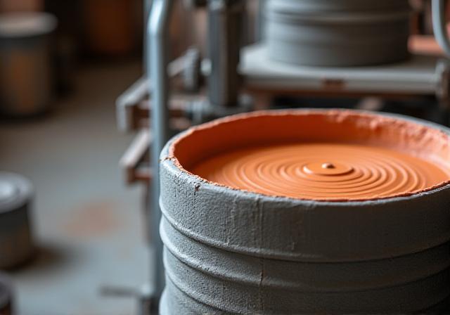 Pottery studio environment showing kilns and equipment